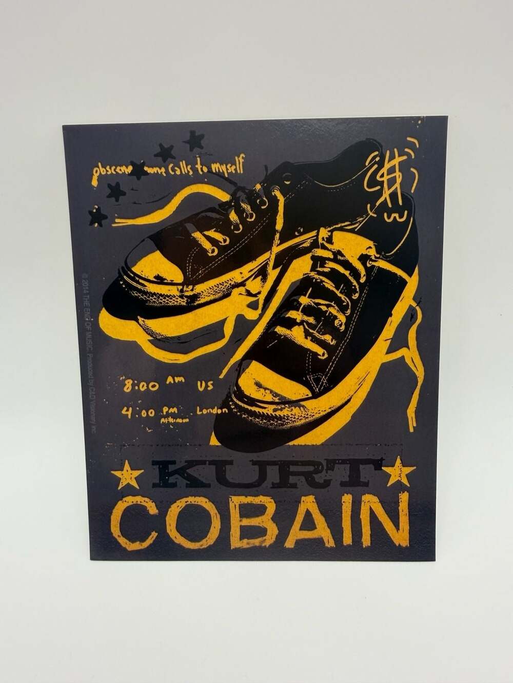 Kurt Cobain Nirvana Sneakers Sticker 2014 C&D Visionary Grunge Art 4x5